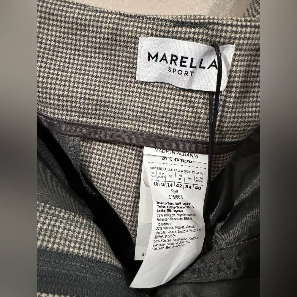 MARELLA Sport Houndstooth Pants soft and lightweight Size 10 - Picture 5 of 9